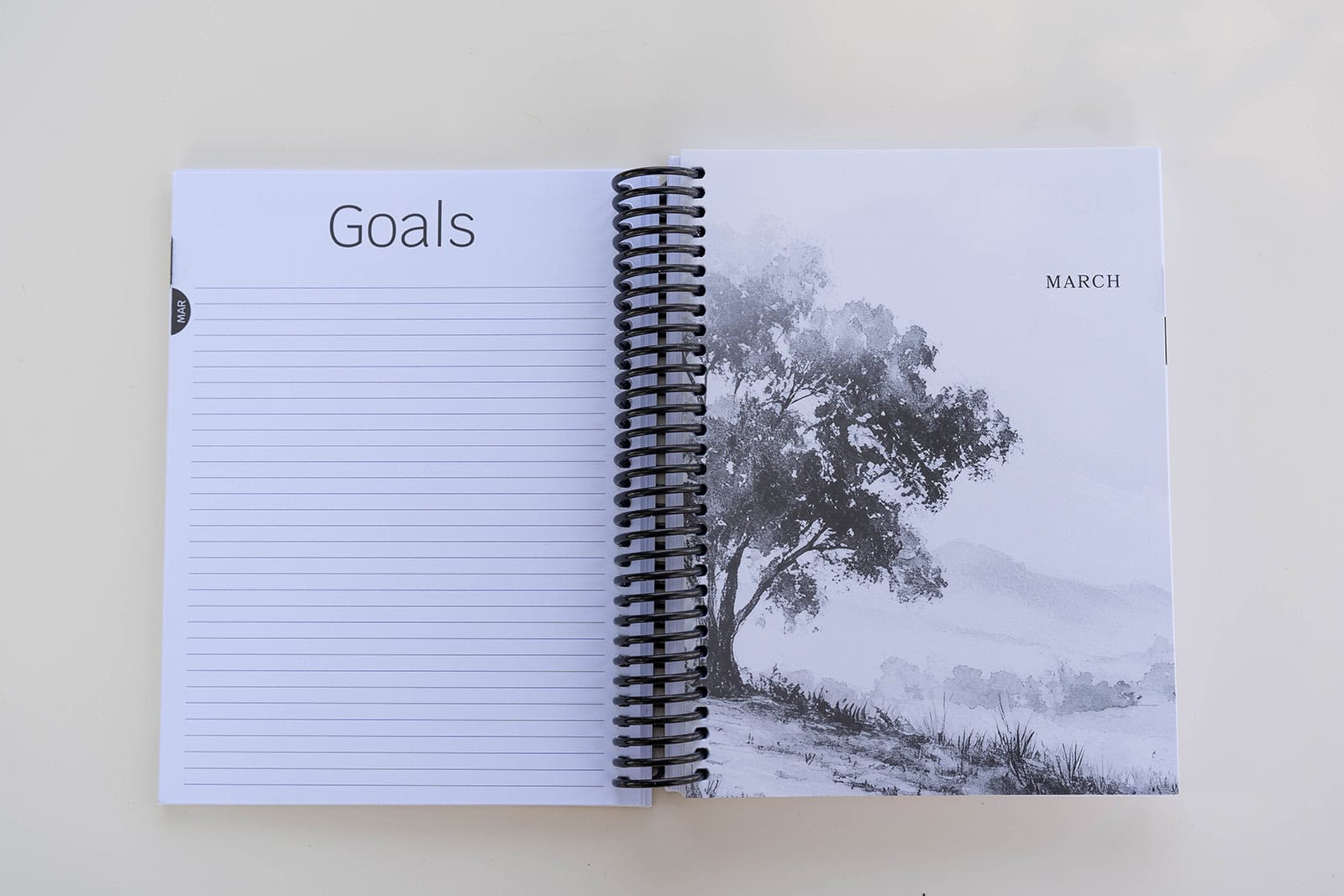 2026 Minimal March Divider Page