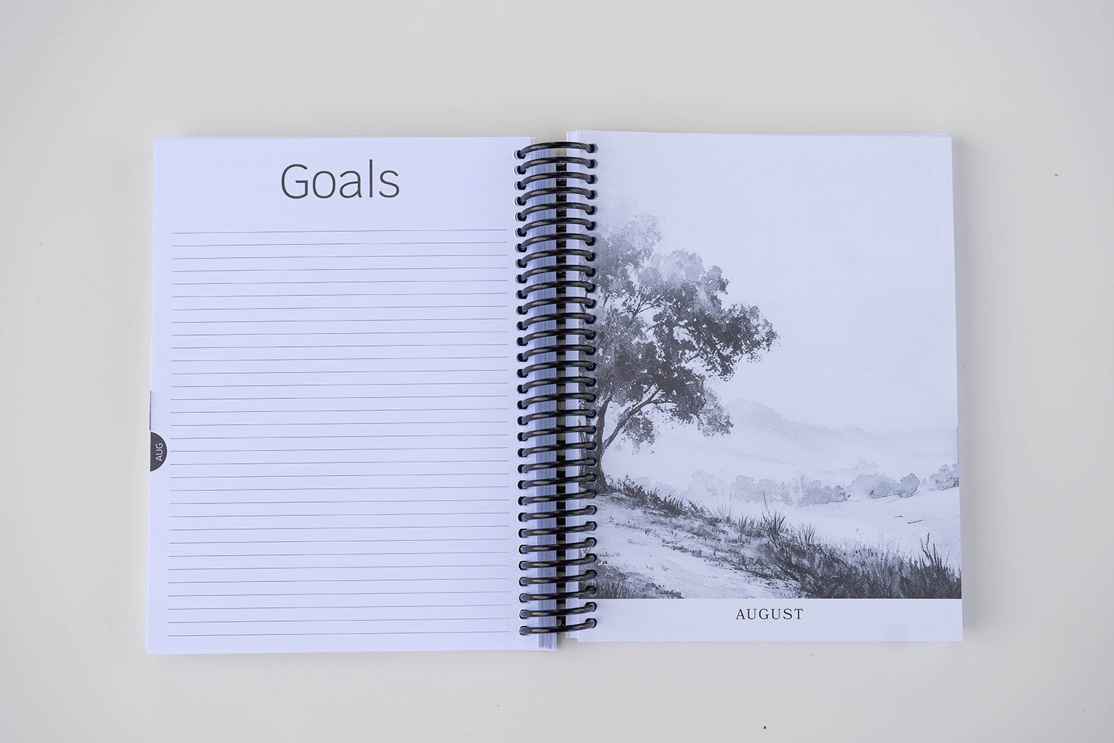 2026 Minimal August Divider Page