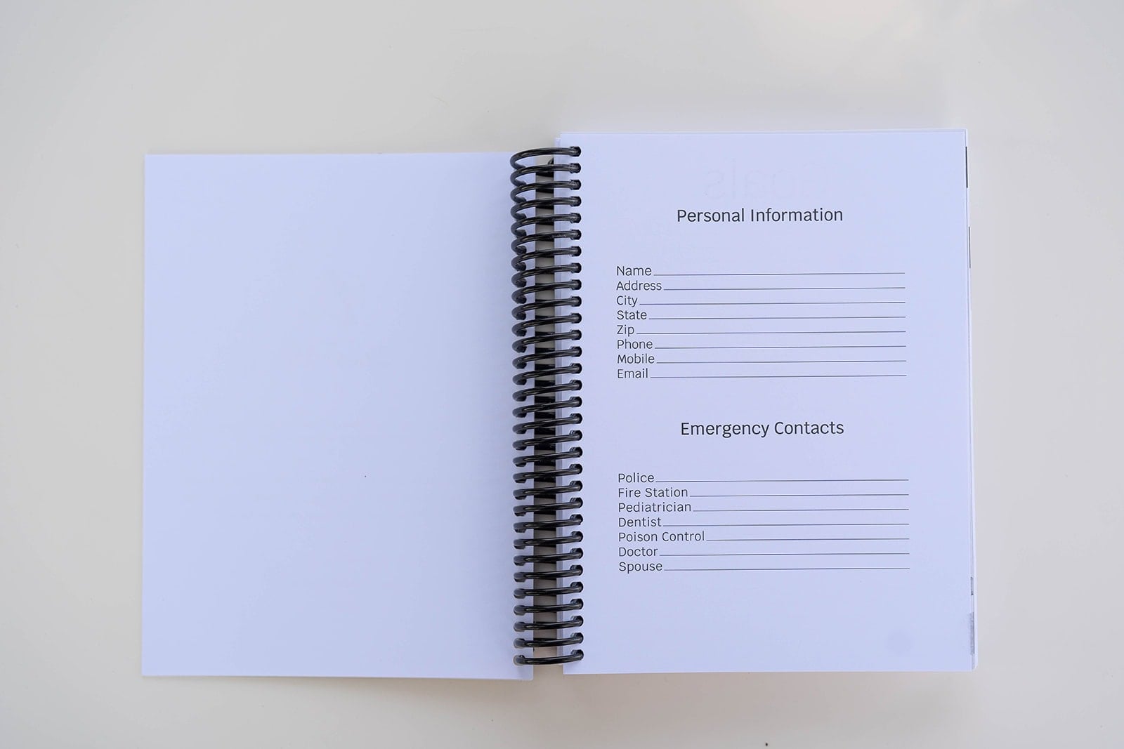 2026 Minimal Planner Contact Page