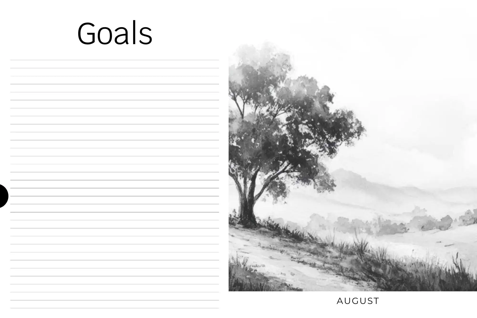 August Goals Classic Digital Planner