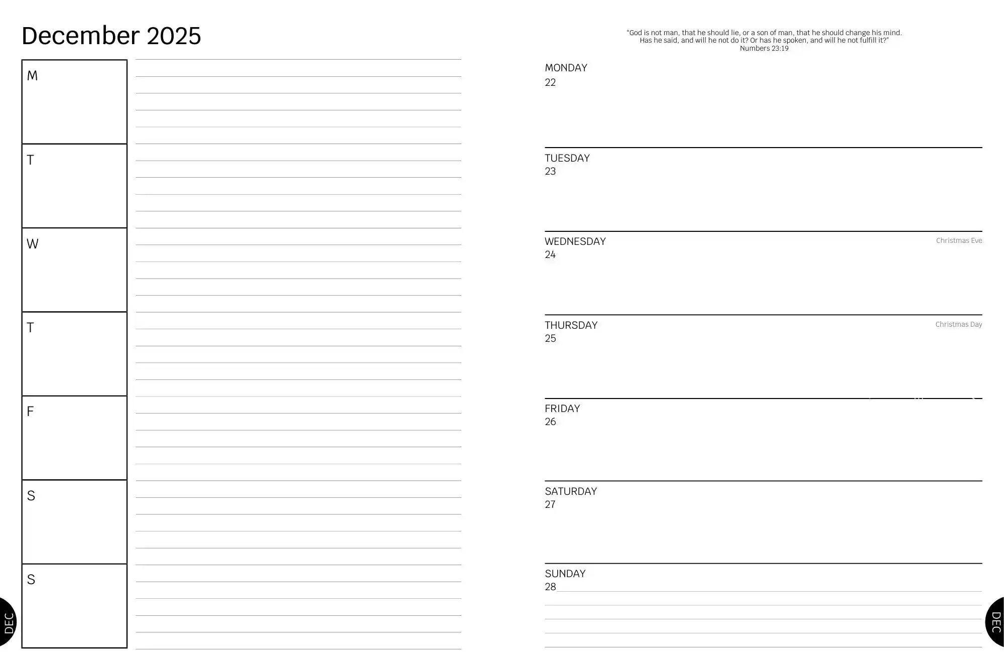 2026 Minimal Weekly Planner (Digital) - Image 6