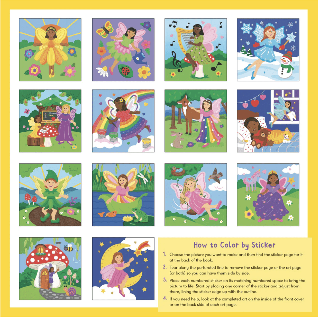 Color By sticker Fairies scenes