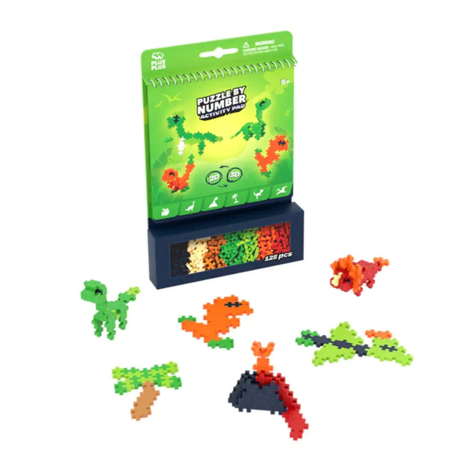 Puzzle By Number Activity Pad- Dinosaurs Display