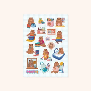 Glossy Sticker Sheet- Marmots Manor